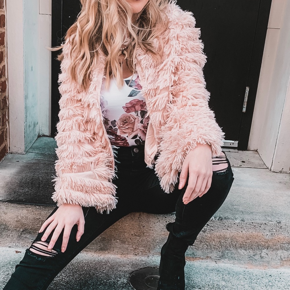 Pink Fur Cardigan - Picture 4 of 4